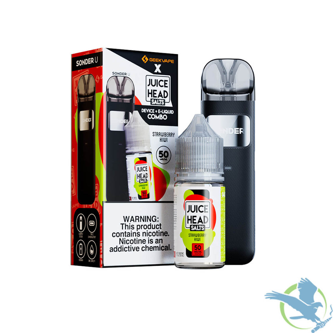 GeekVape Sonder U x Juice Head 1000mAh Pod System Starter Kit With Nicotine Salt E-liquid 30ML