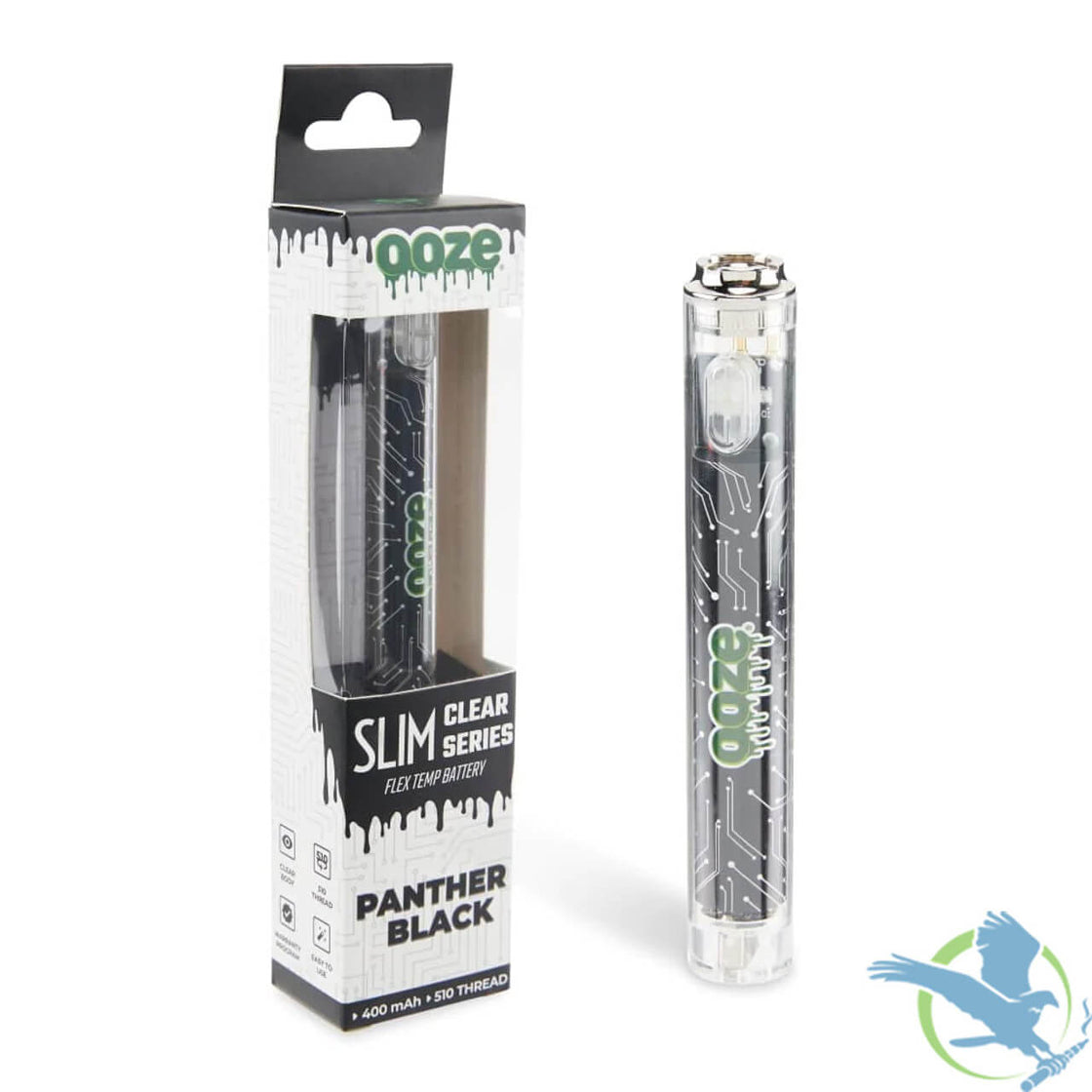 Ooze Slim Flex Temp 400mAh Vape Battery With Type-C Charging Cable