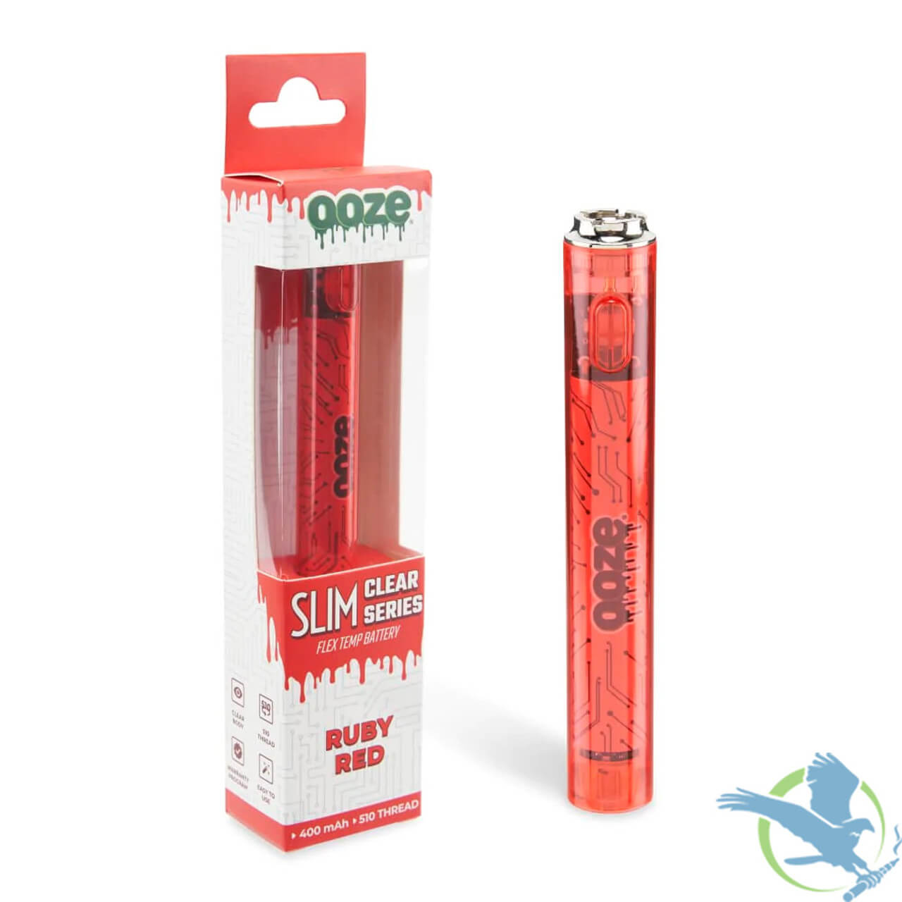 Ooze Slim Flex Temp 400mAh Vape Battery With Type-C Charging Cable