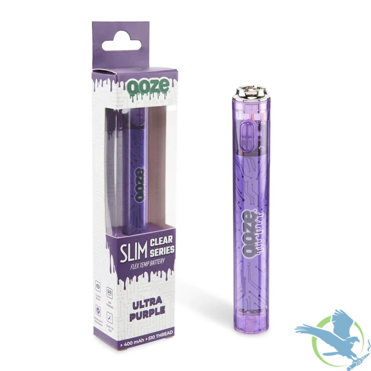 Ooze Slim Flex Temp 400mAh Vape Battery With Type-C Charging Cable