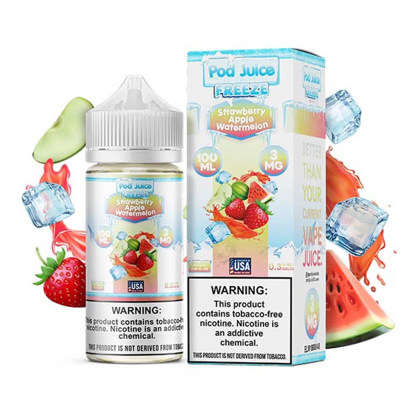 POD Juice ICED Synthetic Nicotine Salt E-Liquid 30ML