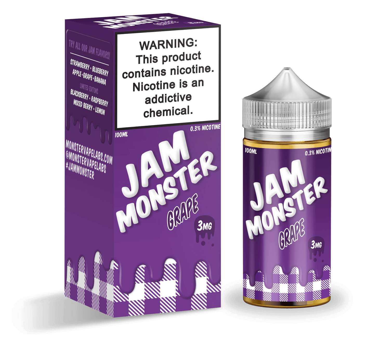 Jam Monster Synthetic Nicotine E-Liquid 100ML